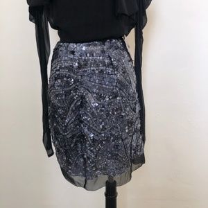 Black Sequin Skirt
